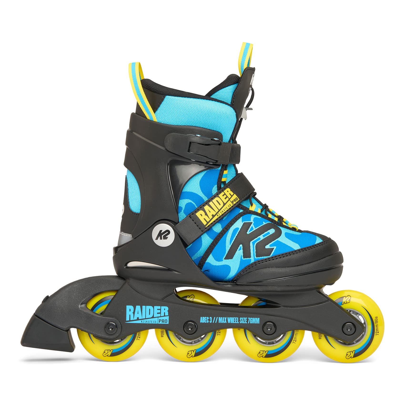 k2-raider-pro-kids-inline-skates-2025-blue-yellow-verstellbar image 3