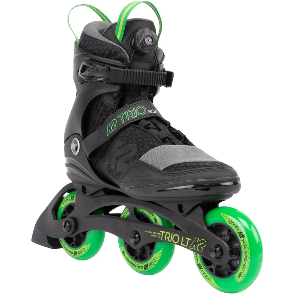 k2-trio-lt-100-boa-inline-skates-black-green image 4