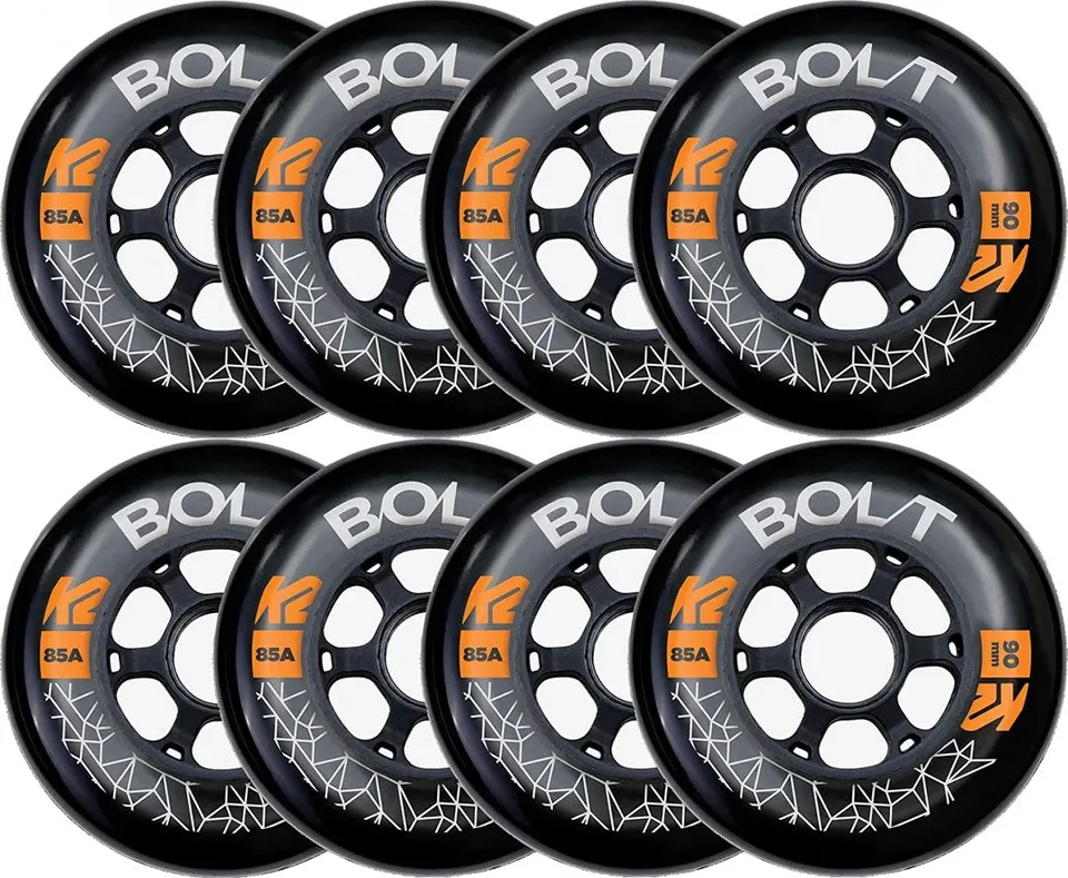 k2-bolt-90-mm-85a-inline-rollen-8er-pack-mit-ilq-9 image 1