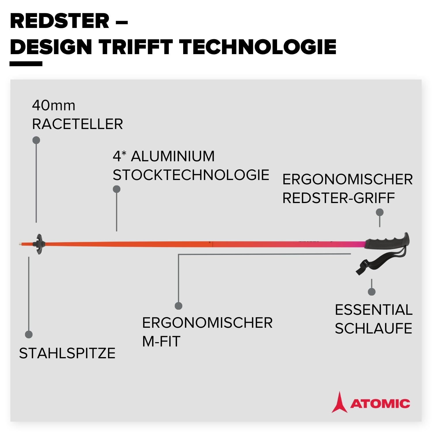 atomic-redster-skist-cke-rot-aluminium-mit-m-fit-griff image 2