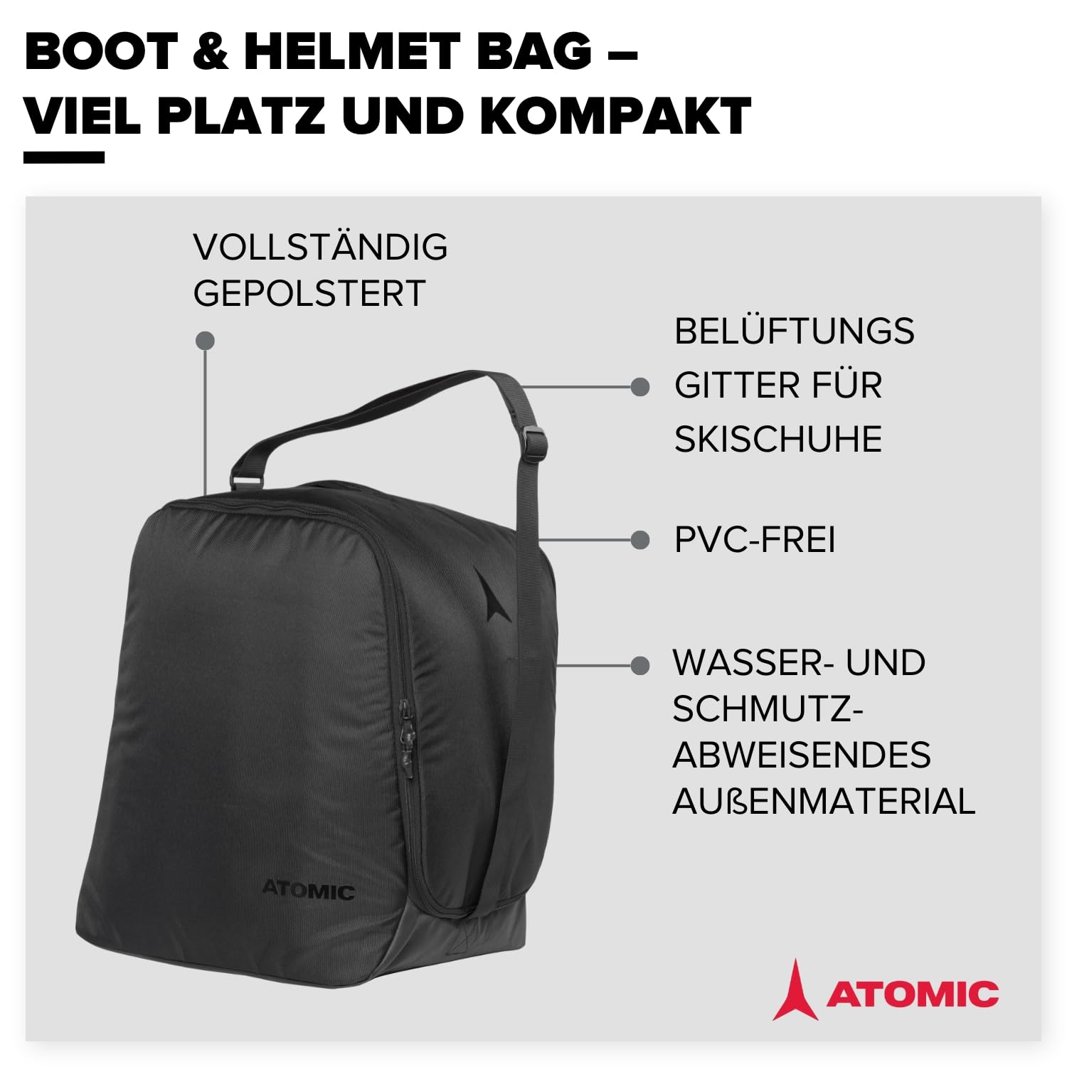 atomic-rs-pack-travel-pack-skisack-fully-padded-mit-big-zipper image 2