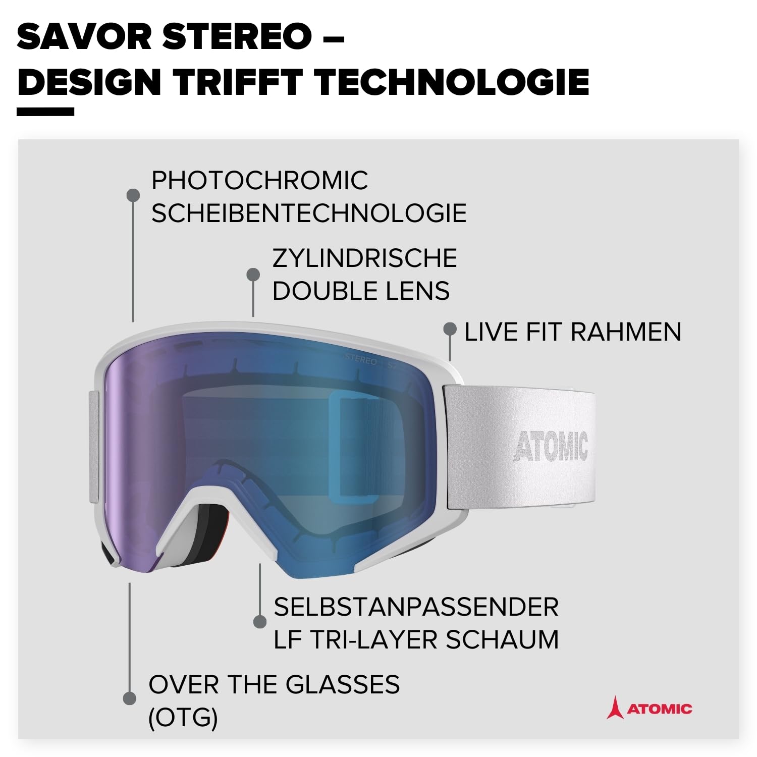 atomic-savor-stereo-skibrille-live-fit-otg-unisex image 2