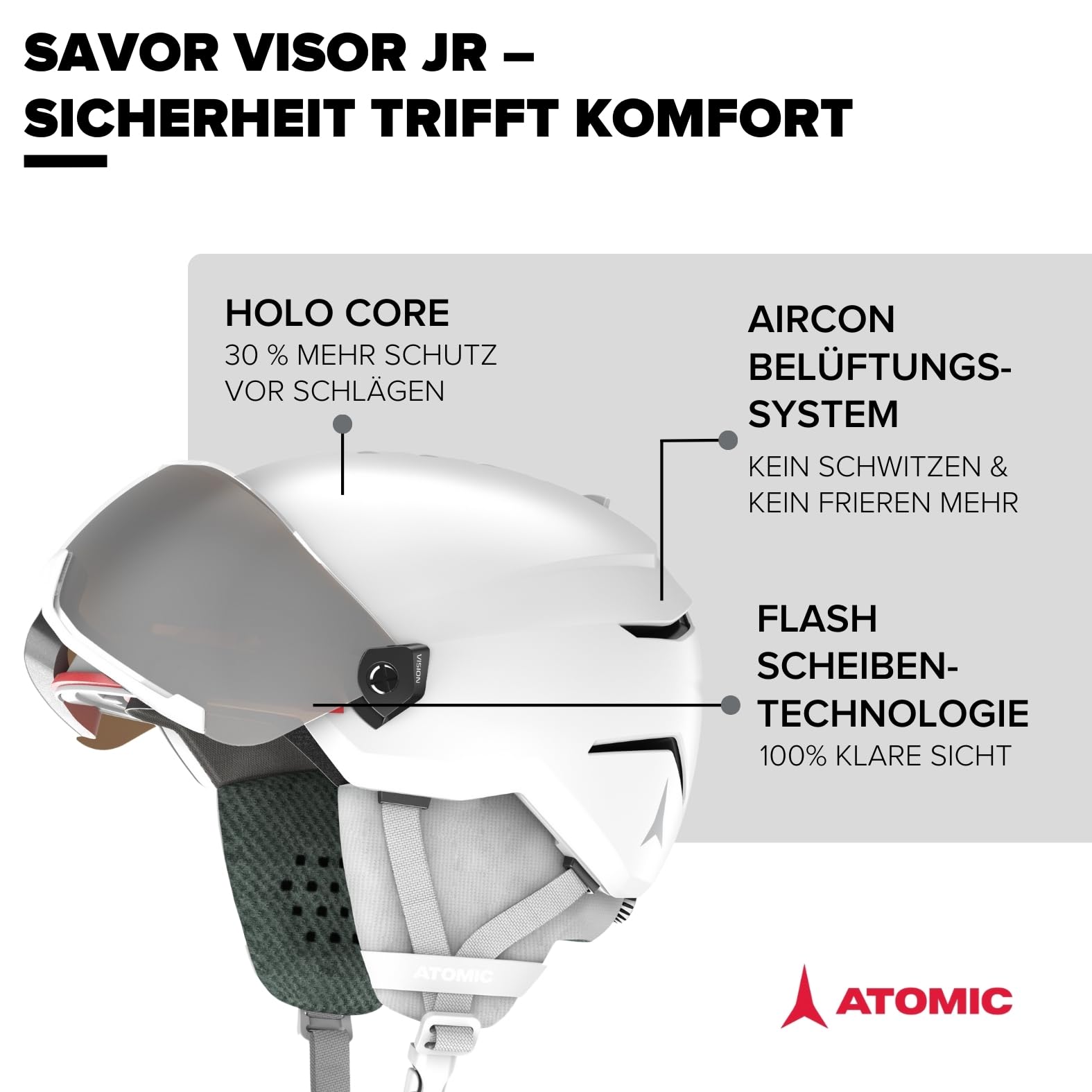 atomic-savor-visor-jr-skihelm-mit-visier-kinder-und-jugend image 2