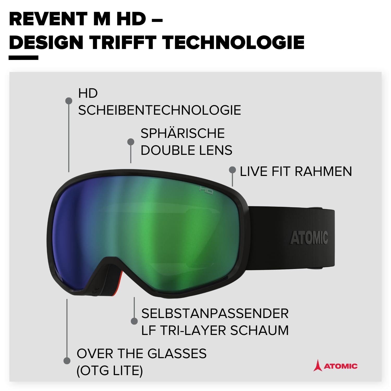 atomic-revent-m-hd-skibrille-mittel-live-fit-otg image 2