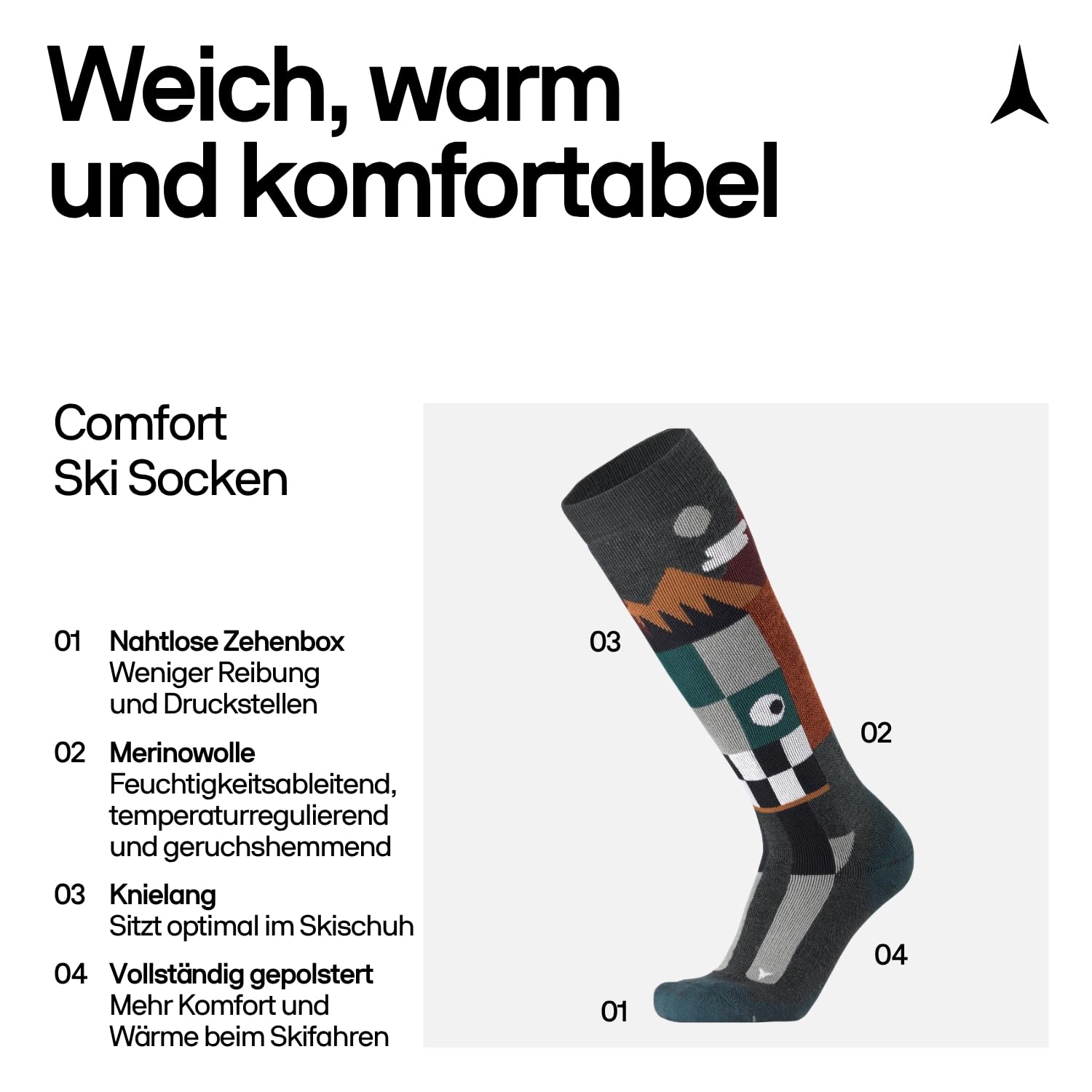 atomic-comfort-skisocken-unisex-merino-skisocke-mit-polsterung image 2