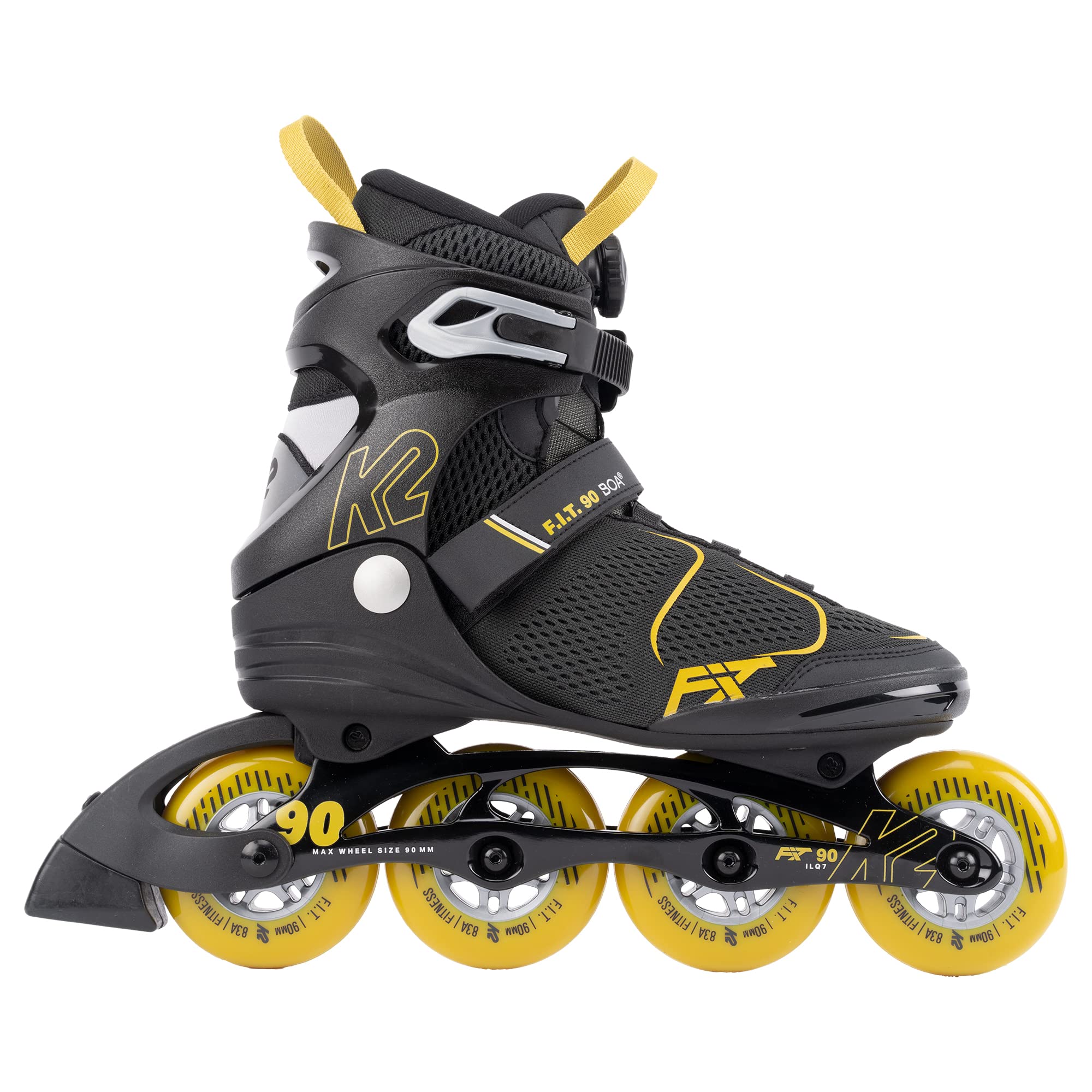 k2-f-i-t-90-boa-inline-skate-2025-grey-mustard-mit-alu-schiene image 2