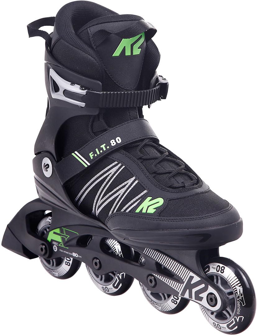 k2-f-i-t-80-inline-skate-black-green image 1