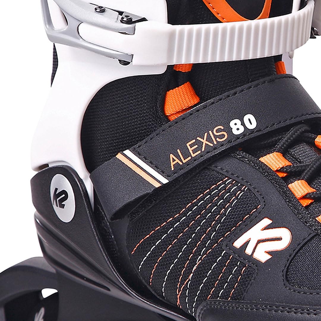 k2-alexis-80-inline-skates-black-coral-damen-fitness-softboot-skates image 4