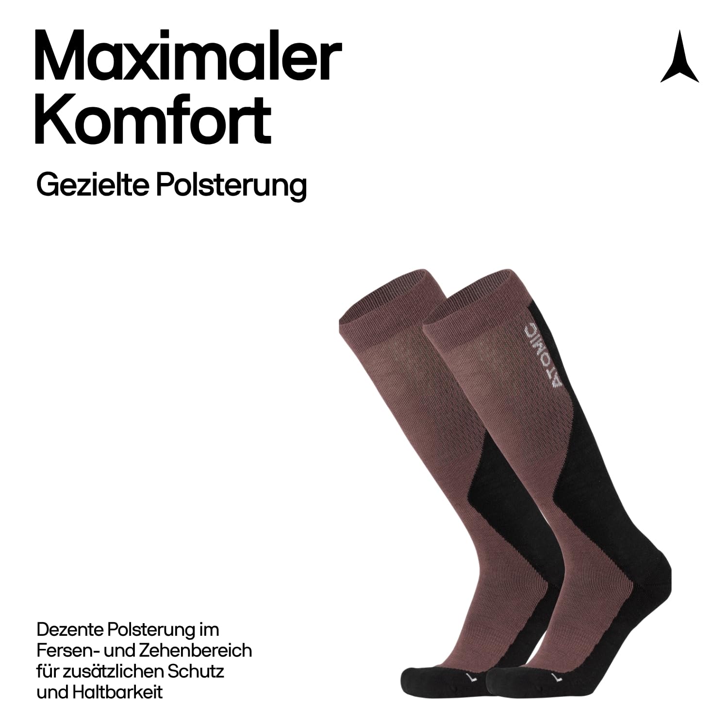 atomic-performance-ski-socken-kniestr-mpfe-d-nn-mit-polsterung-merinowolle image 7