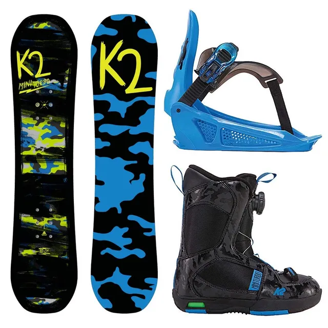 k2-grom-package-mini-turbo-kinder-snowboard-set-mit-bindung-und-boots image 1