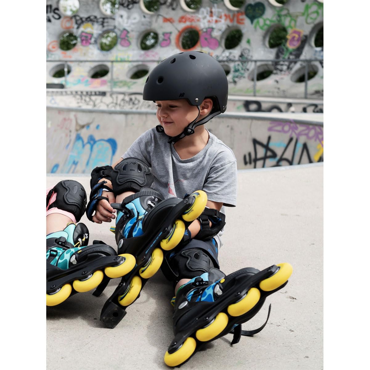 k2-raider-pro-kids-inline-skates-2025-blue-yellow-verstellbar image 2