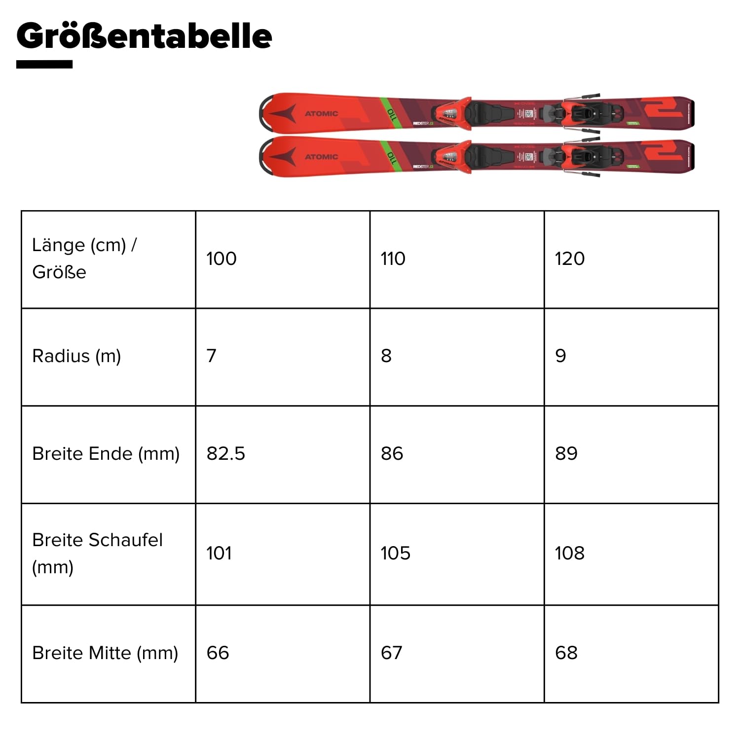 atomic-redster-j2-kinder-ski-rot-100-120-cm image 8