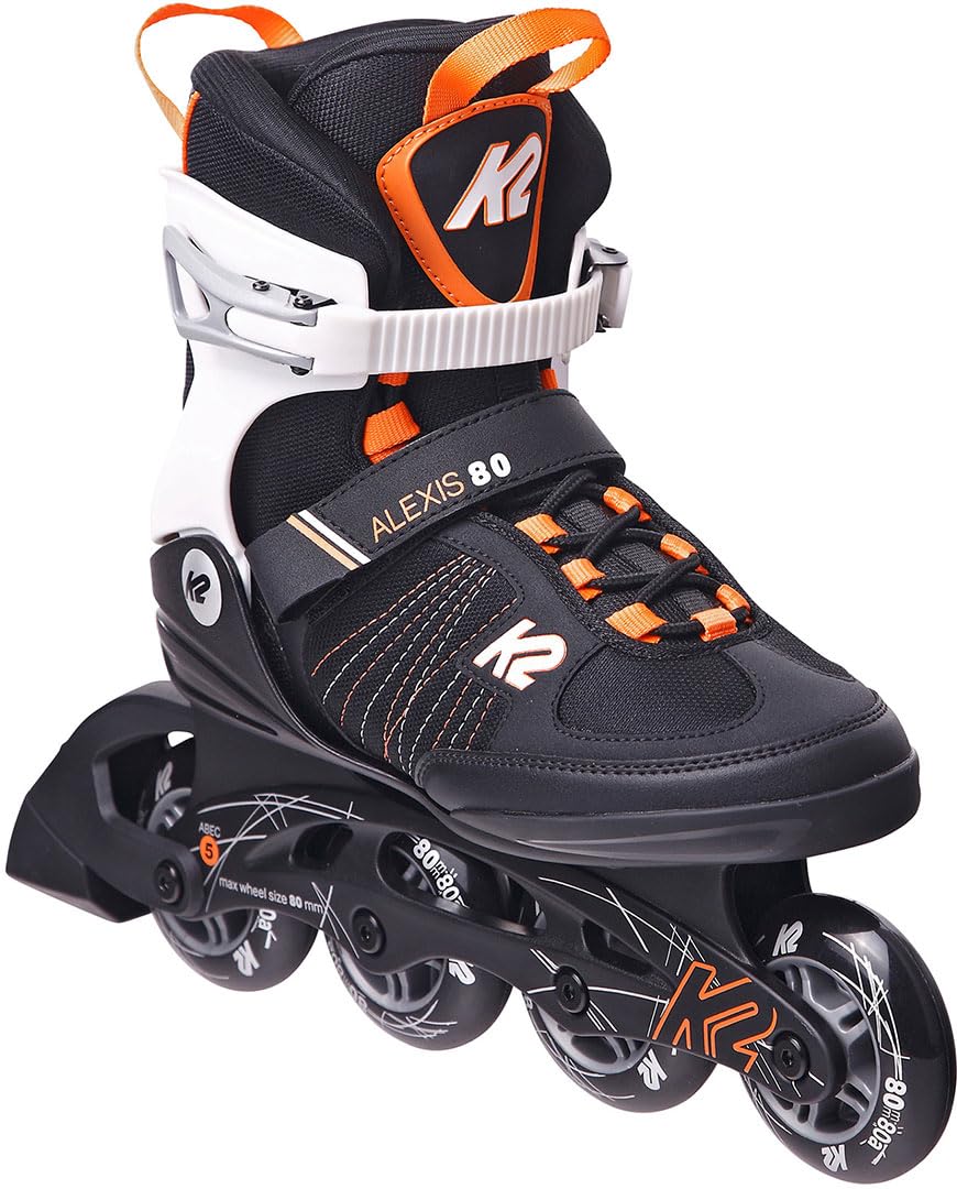 k2-alexis-80-inline-skates-black-coral-damen-fitness-softboot-skates image 1