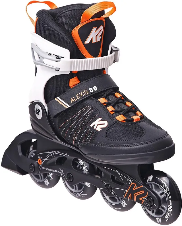 k2-alexis-80-inline-skates-black-coral-damen-fitness-softboot-skates image 1