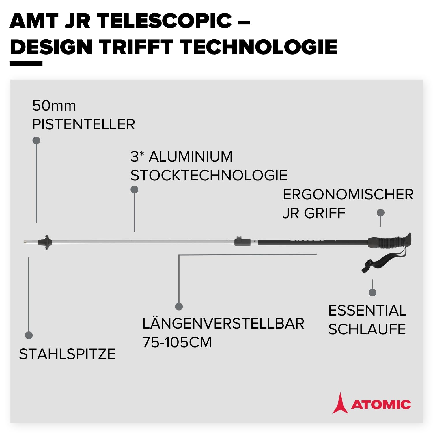 atomic-amt-jr-telescopic-kinder-skist-cke-75-105-cm image 2