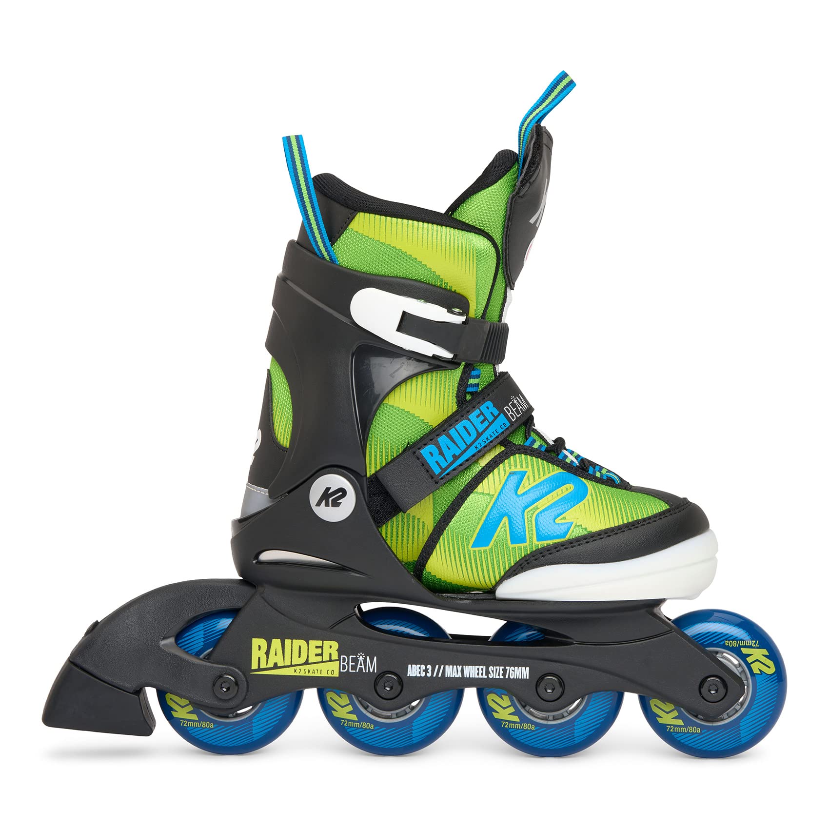 k2-raider-beam-kinder-inline-skates-2025-green-blue-mit-led image 2