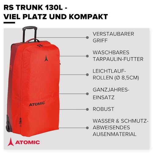 atomic-rs-trunk-130l-reisetasche-rot-ski-trolley-mit-schuhfach image 7