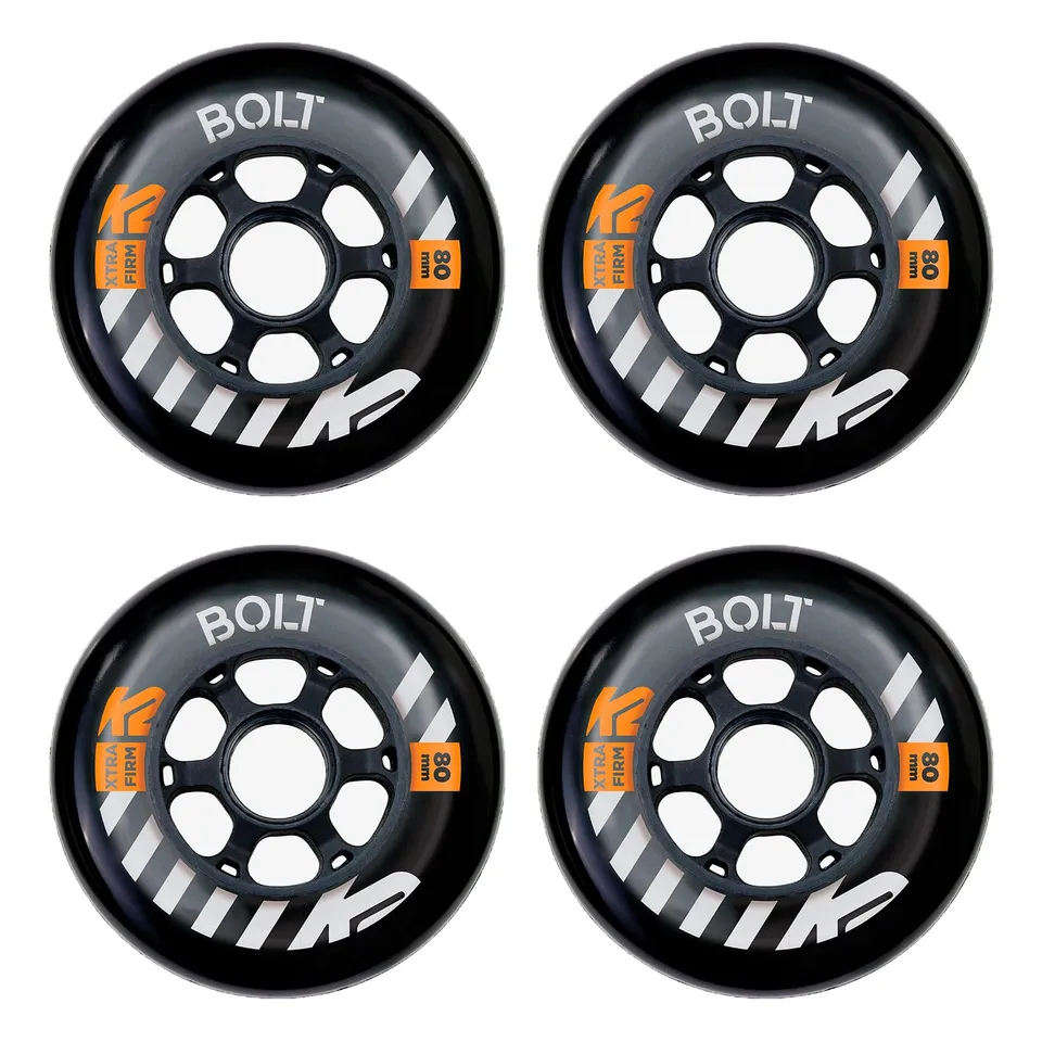 k2-urban-bolt-80mm-90a-4-wheel-pack-inline-rollen-black image 1