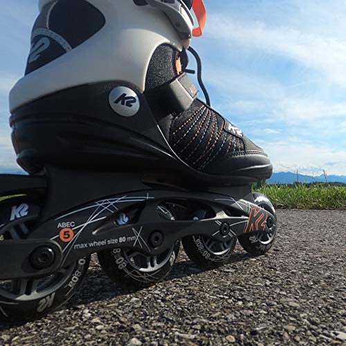 k2-alexis-80-inline-skates-black-coral-damen-fitness-softboot-skates image 7