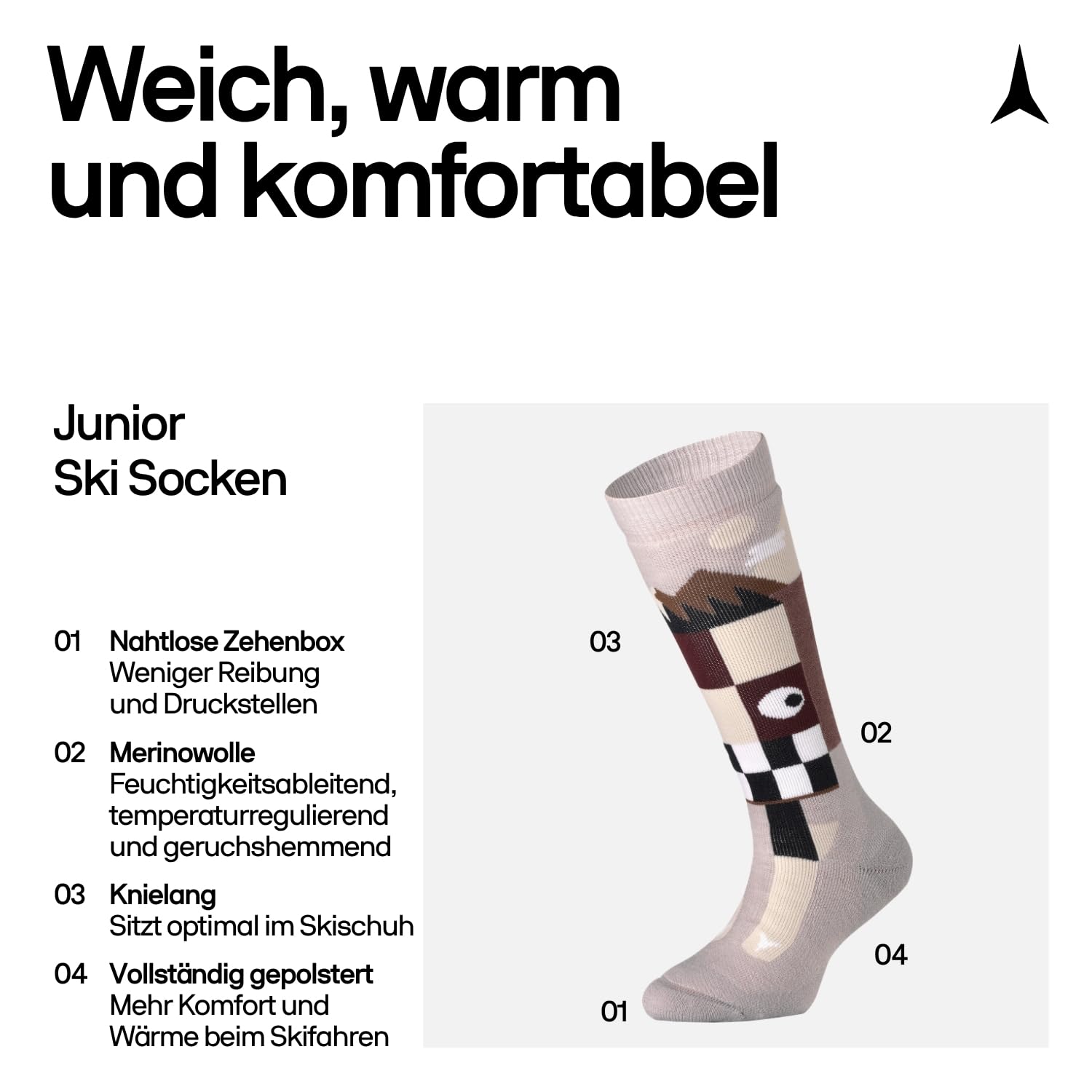 atomic-junior-skisocken-kinder-kniestr-mpfe-merinowolle-mit-polsterung image 2