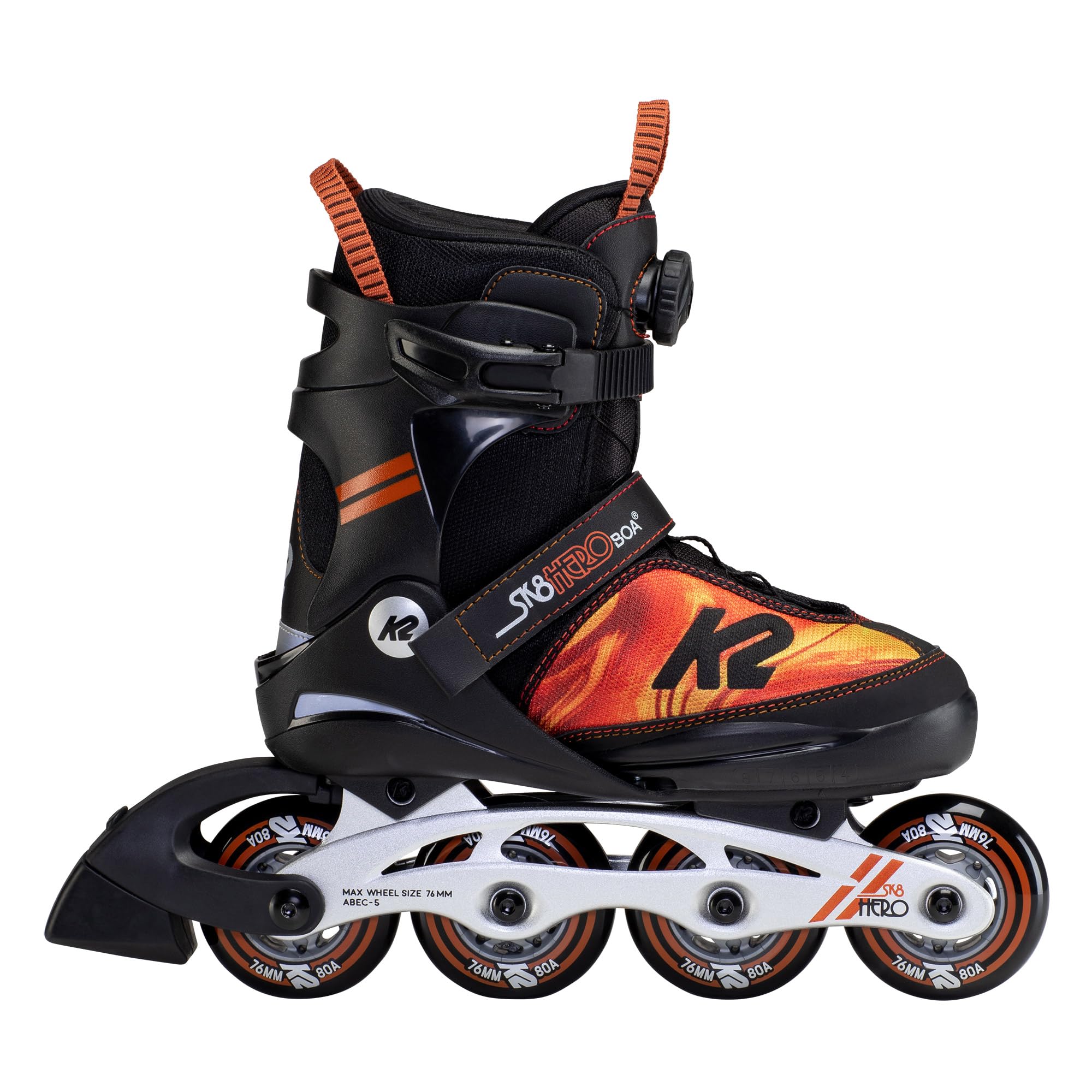 k2-sk8-hero-boa-alu-kinder-inline-skates-black-orange image 2