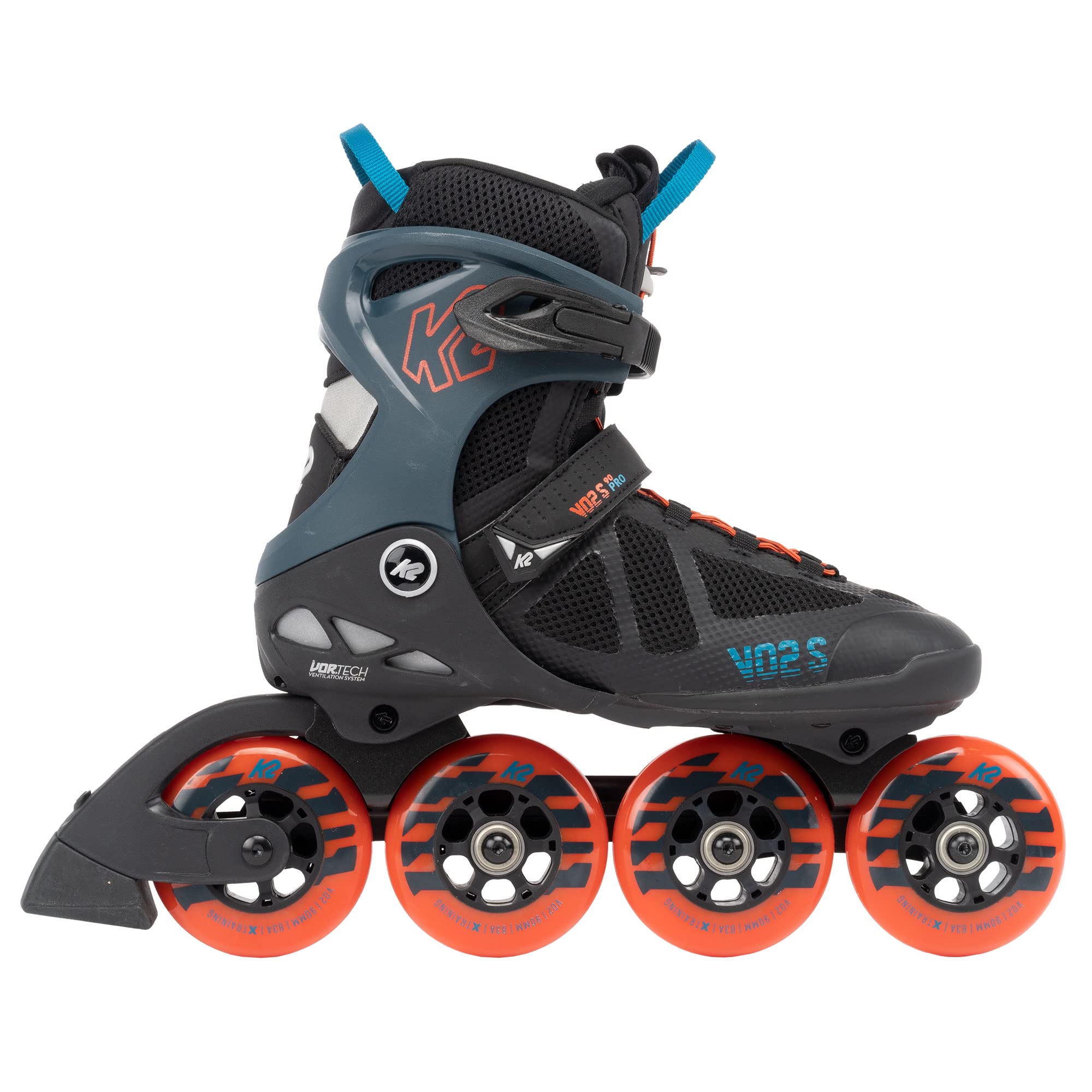 k2-vo2-s-90-unisex-inline-skates-black-blue-orange image 2