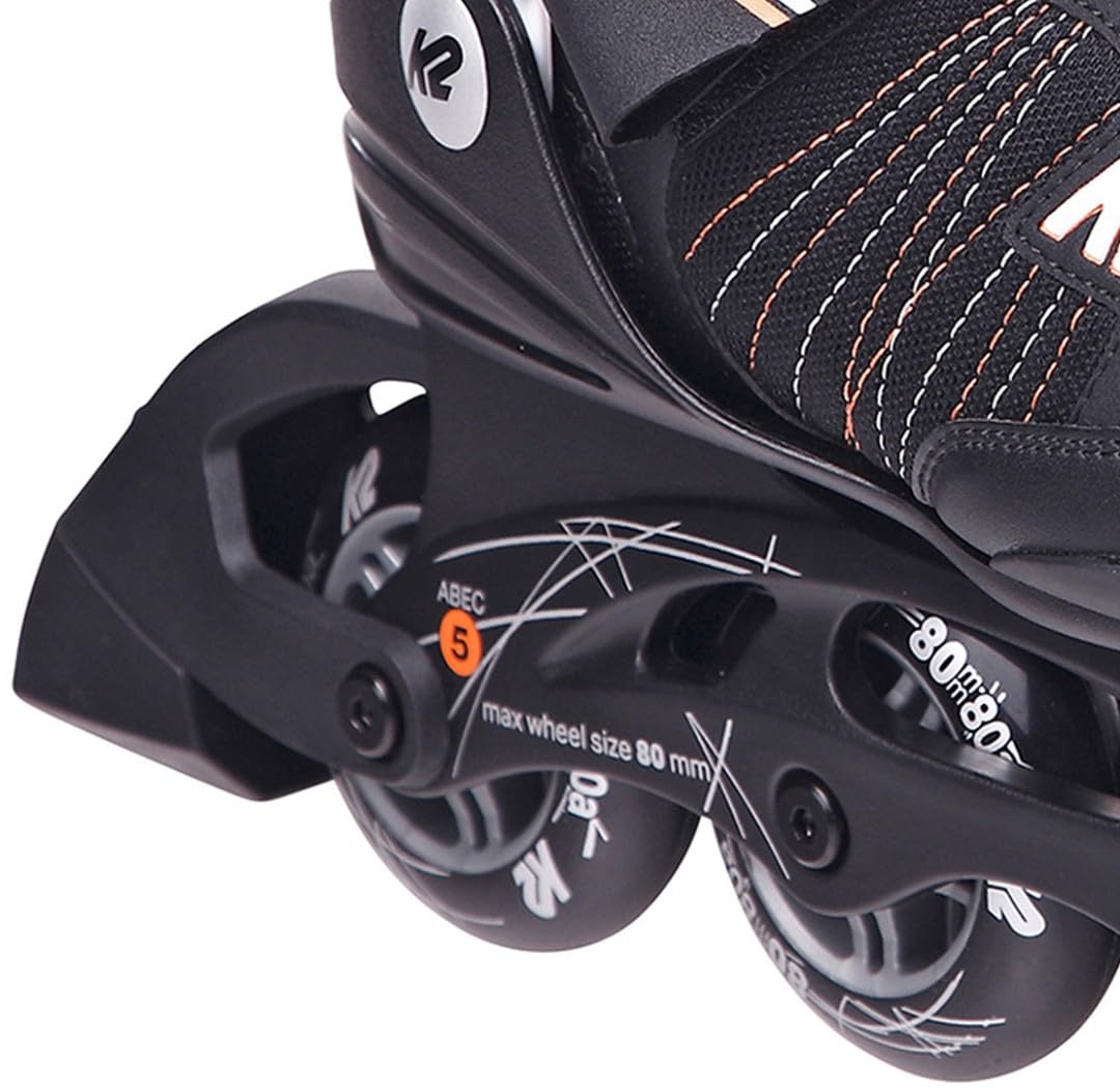 k2-alexis-80-inline-skates-black-coral-damen-fitness-softboot-skates image 5