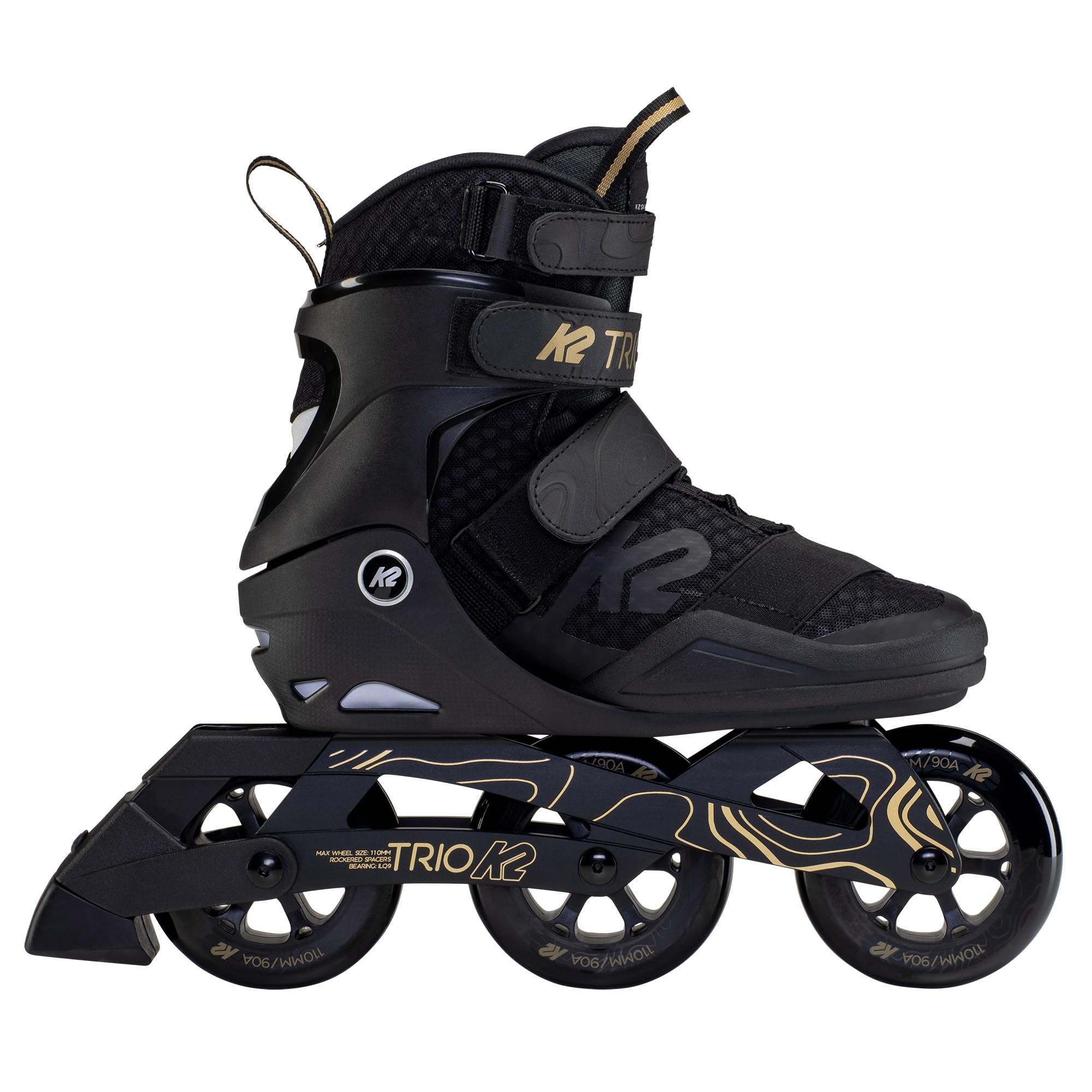 k2-trio-110-inline-skate-2021-black-gold-3x110mm-fitnessskate image 2