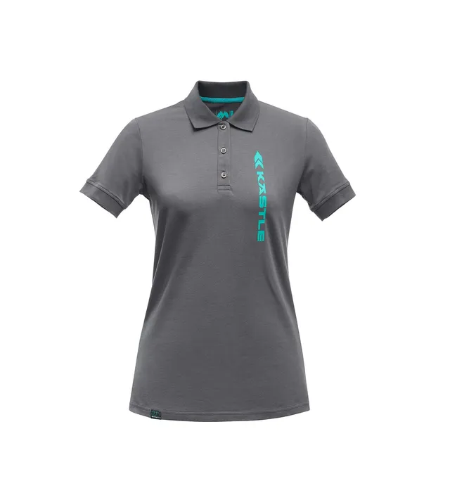 k-stle-polo-women-baumwoll-polo-grau-mint-logo image 1