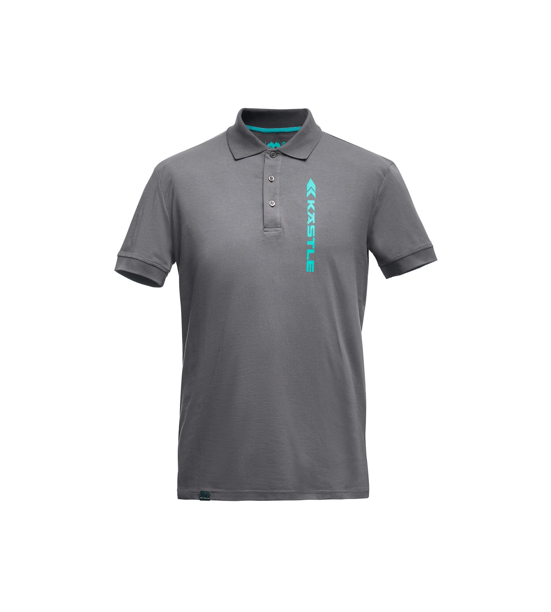 k-stle-polo-men-poloshirt-grau-mint-logo image 1