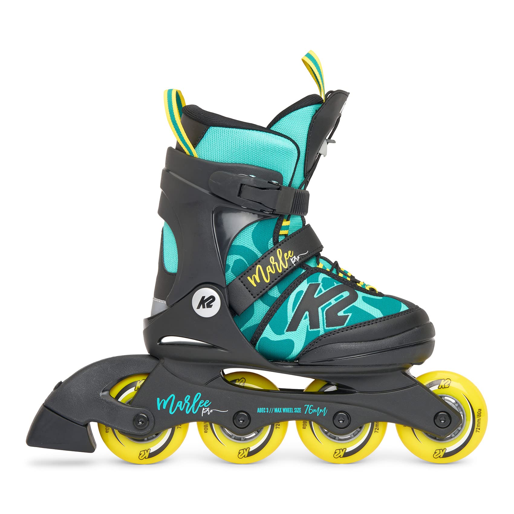 k2-marlee-pro-kinder-inline-skates-2025-green-yellow-gr-enverstellbar image 3