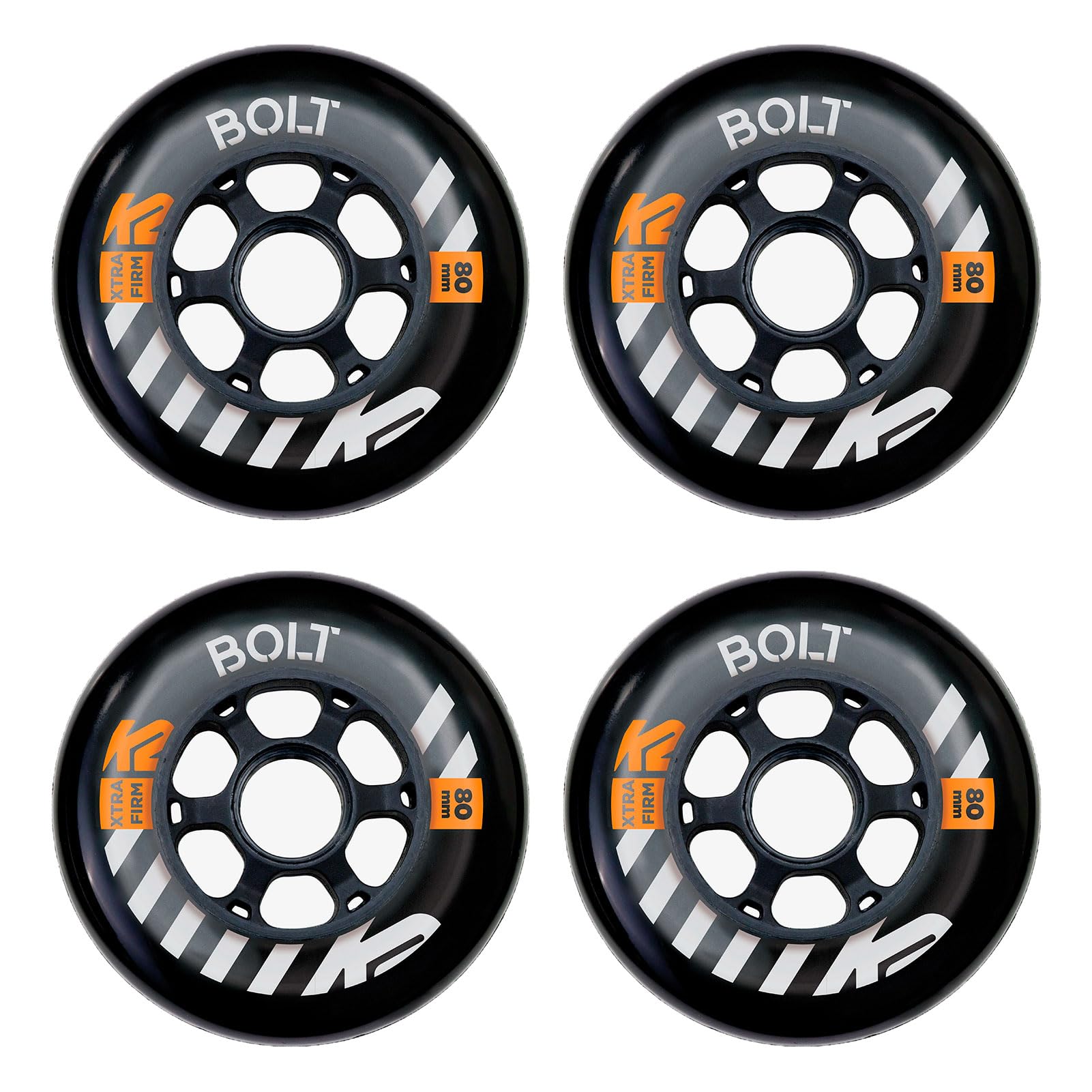 k2-urban-bolt-80mm-90a-4-wheel-pack-inline-rollen-black image 1