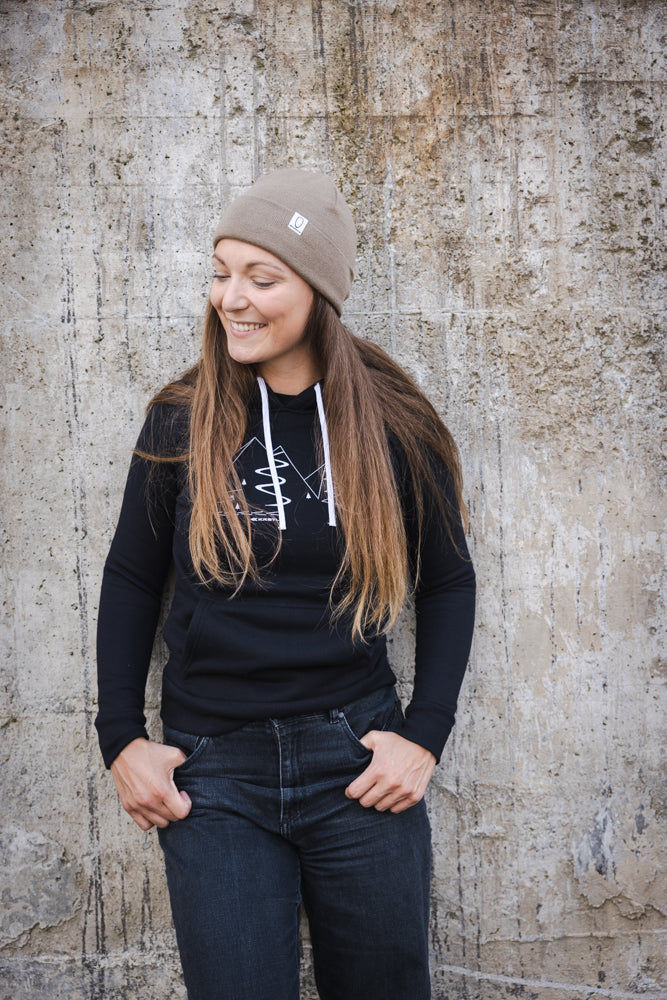 k-stle-hoody-mountain-women-kapuzenpullover-schwarz image 6