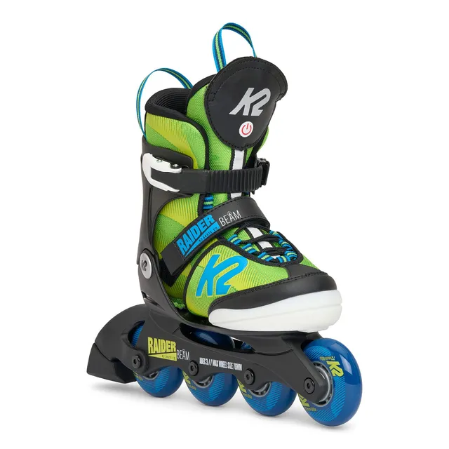 k2-raider-beam-kinder-inline-skates-2025-green-blue-mit-led image 1