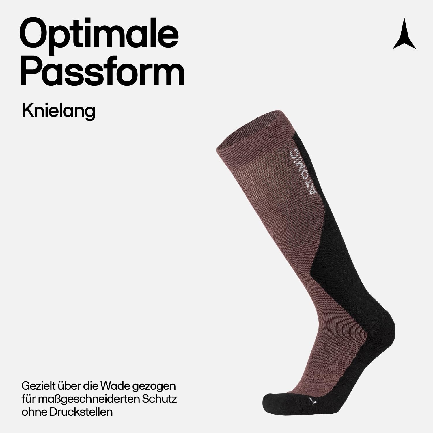 atomic-performance-ski-socken-kniestr-mpfe-d-nn-mit-polsterung-merinowolle image 5