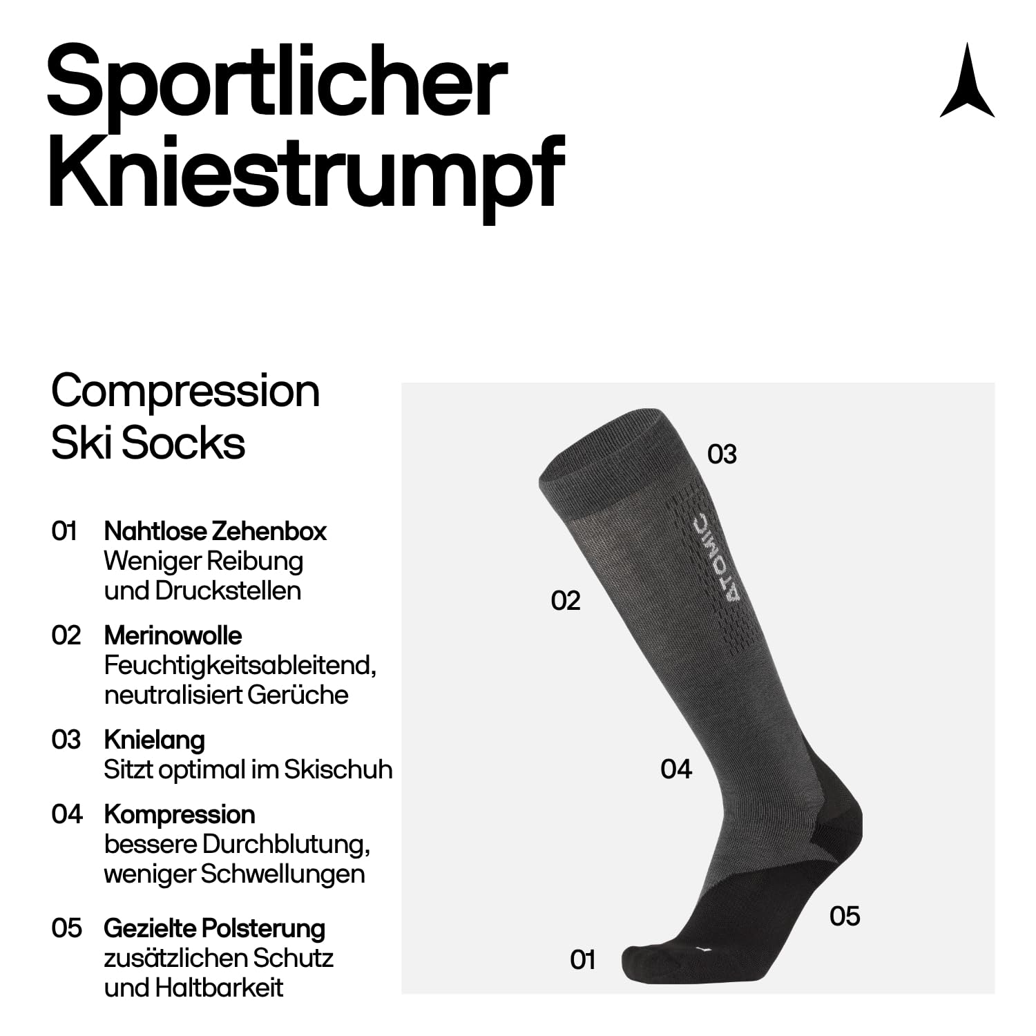 atomic-compression-ski-sock-kompressionssocke-unisex image 2