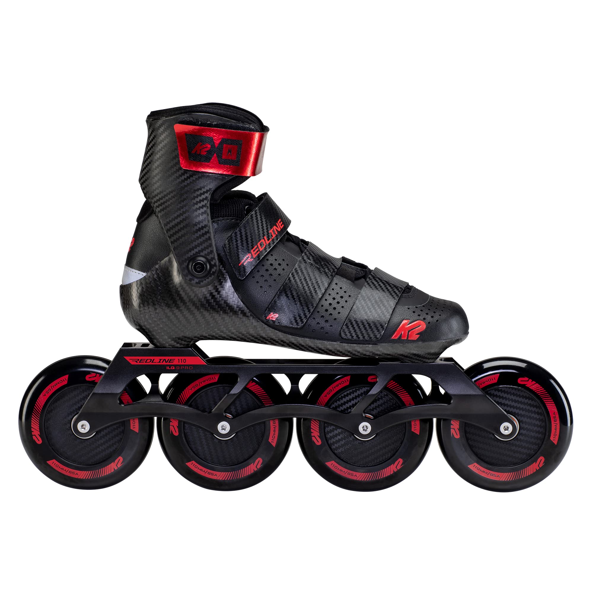 k2-redline-110-inline-skate-2025-black-red-marathon-speed-skate image 3