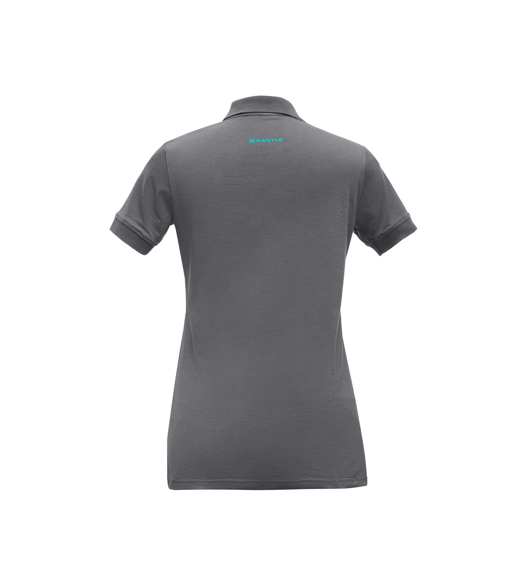 k-stle-polo-women-baumwoll-polo-grau-mint-logo image 2