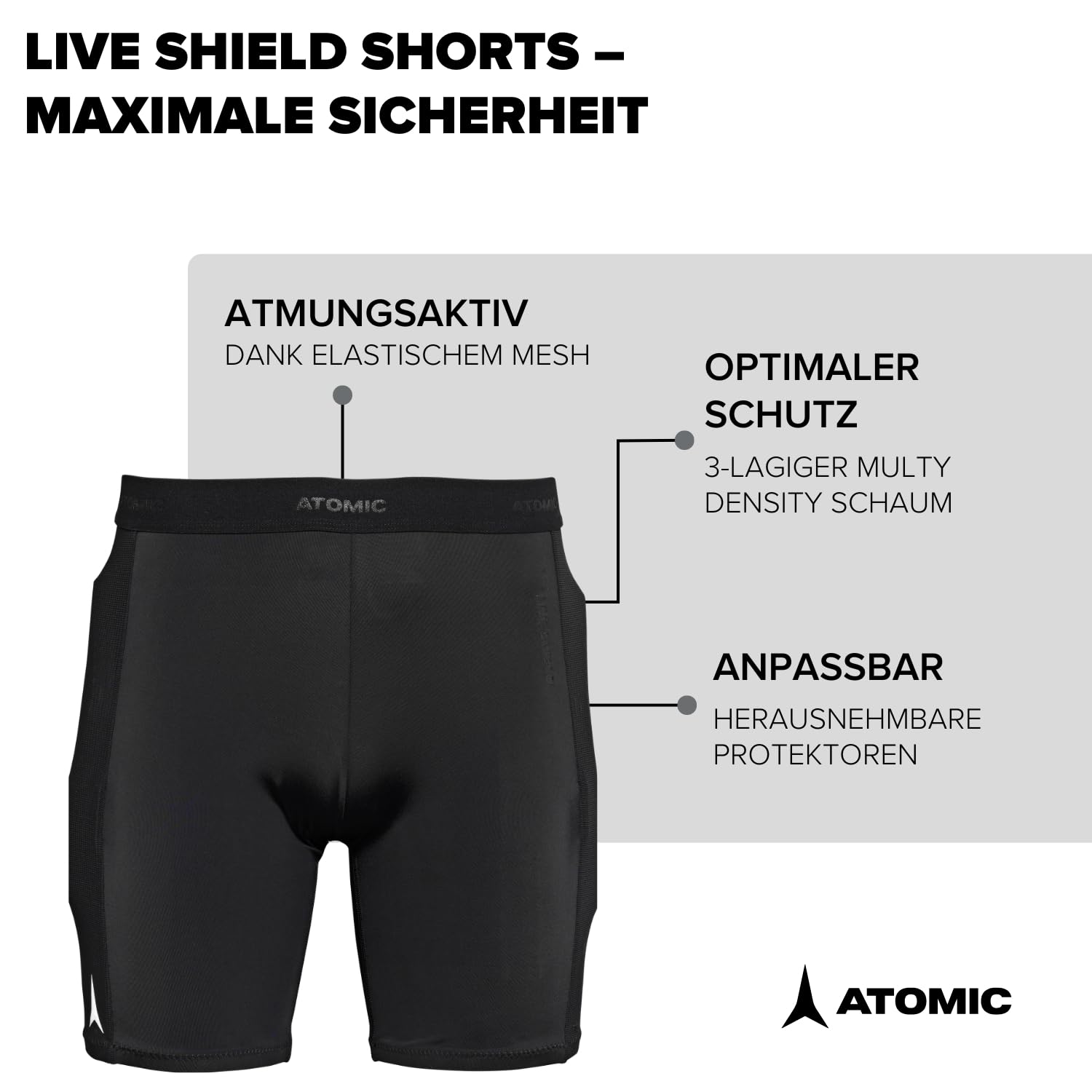 atomic-live-shield-shorts-ski-protektorhose-mit-stei-beinschutz image 2