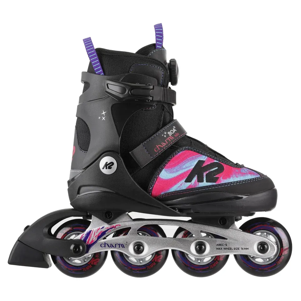 k2-charm-boa-alu-kinder-inline-skates-black-pink image 1