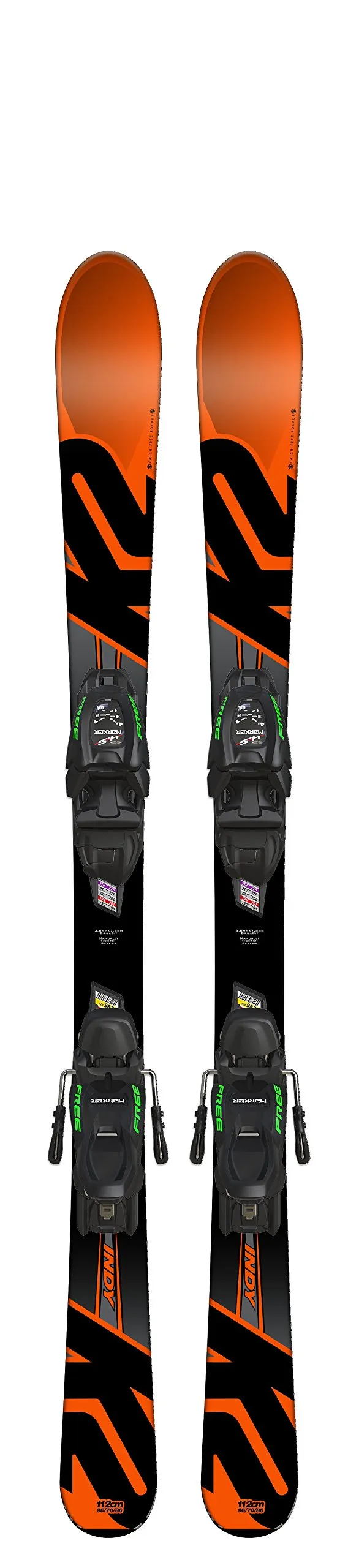 k2-indy-fdt-4-5-kinder-ski-set-mit-bindung image 1