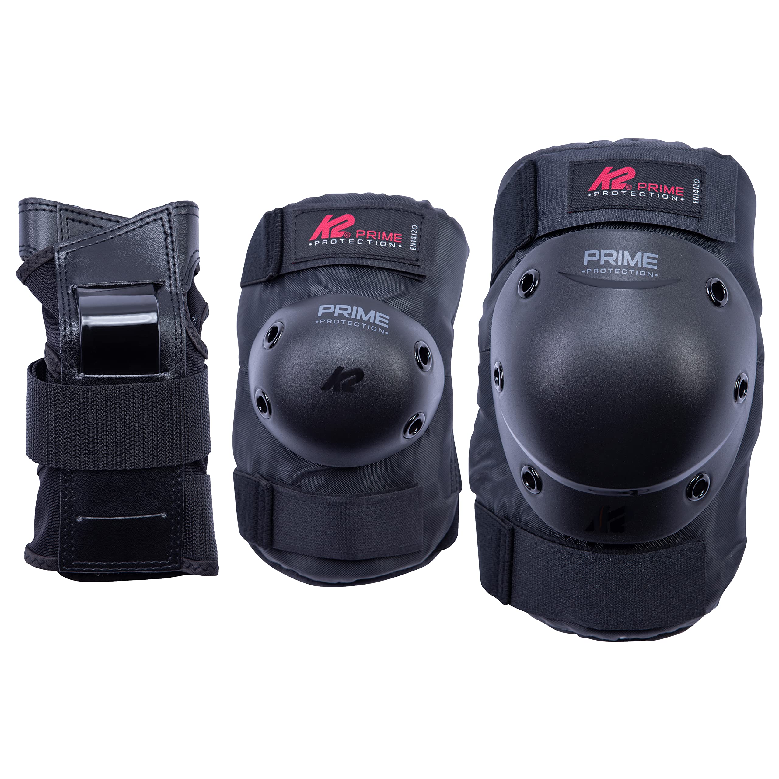 k2-prime-schonerset-2024-black-red-hand-ellenbogen-knieschoner image 1