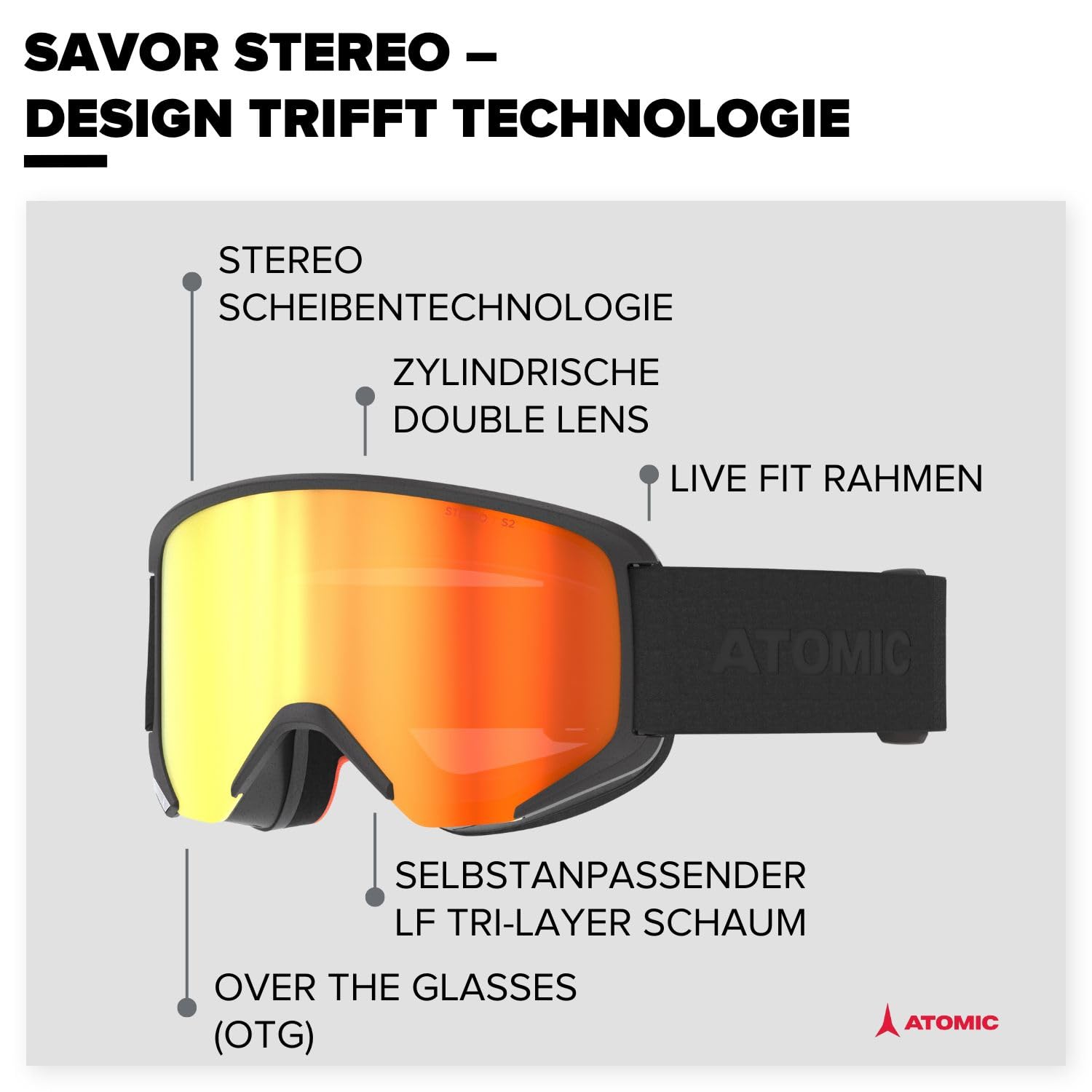 atomic-savor-stereo-skibrille-unisex-snowboardbrille-otg image 2