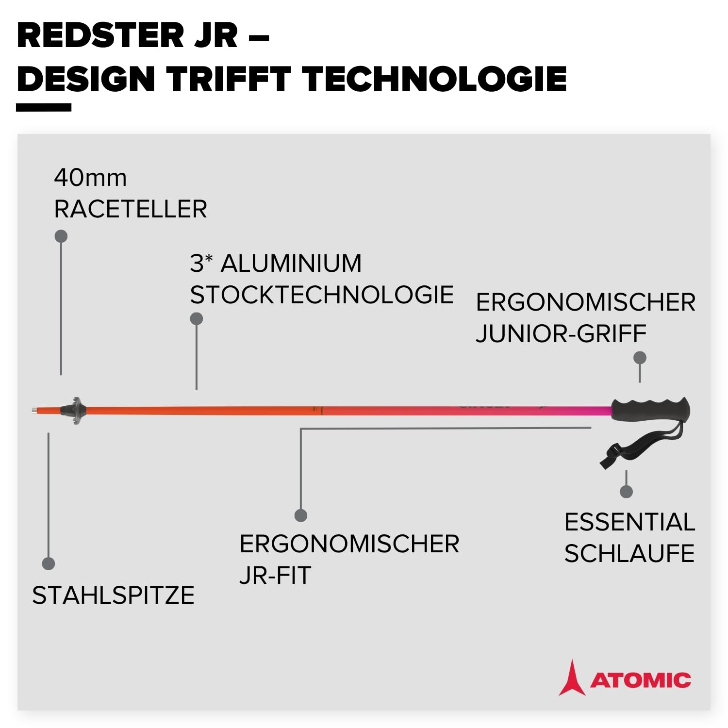 atomic-redster-jr-kinder-skist-cke-aus-aluminium-in-rot image 2