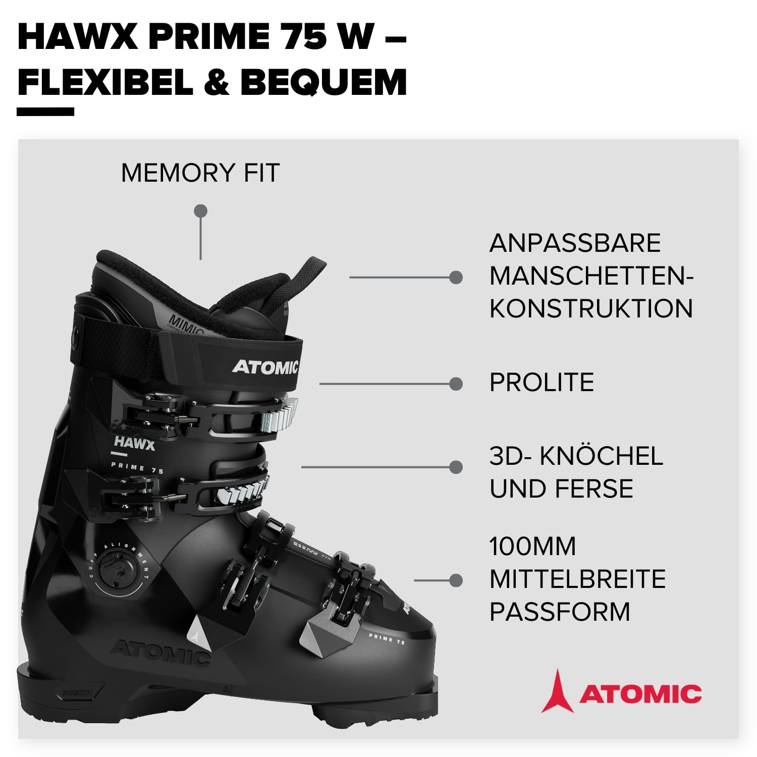 atomic-hawx-prime-75-skischuhe-schwarz-silber-100-mm-75-flex image 2