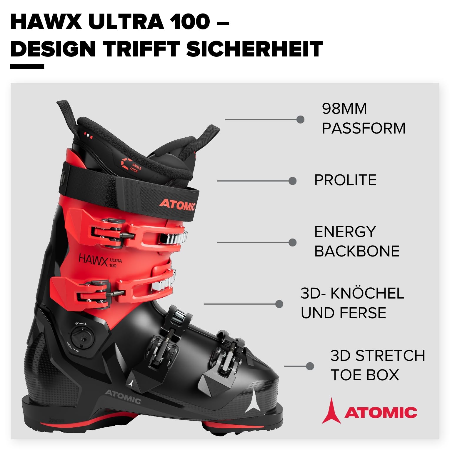 atomic-hawx-ultra-100-skischuhe-schwarz-rot-98-mm-gr-en-38-47 image 2